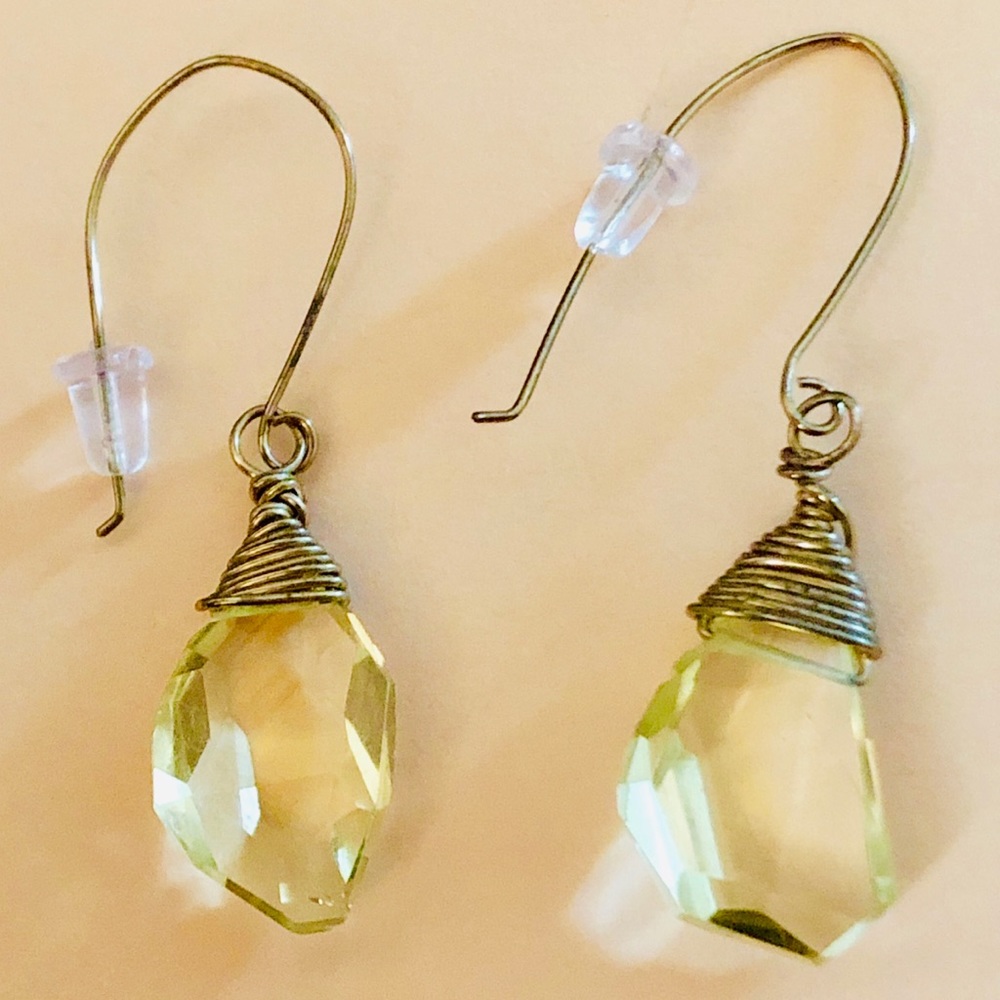 LIMON’ QUARTZ STERLING SILVER HANDCRAFTED EARRINGS
